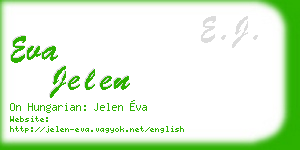 eva jelen business card